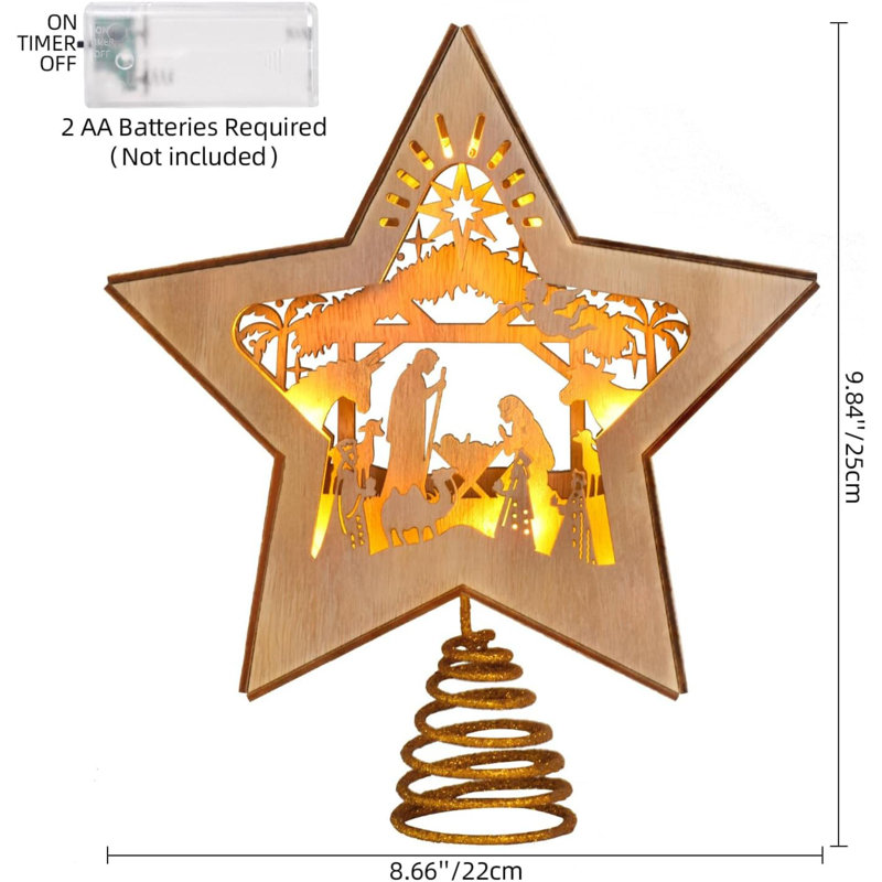 Lighted star for nativity scene best sale